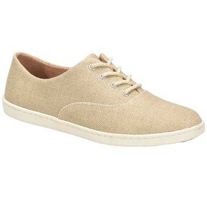 Born Dampney Beige Tan Handcrafted Fabric Tie Lace up Sneakers NWOB 8